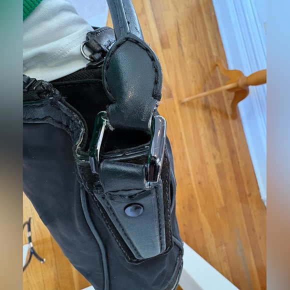 Burberry Black Nova Check Nylon Leather Trim Shoulder Bag - Picture 7 of 12